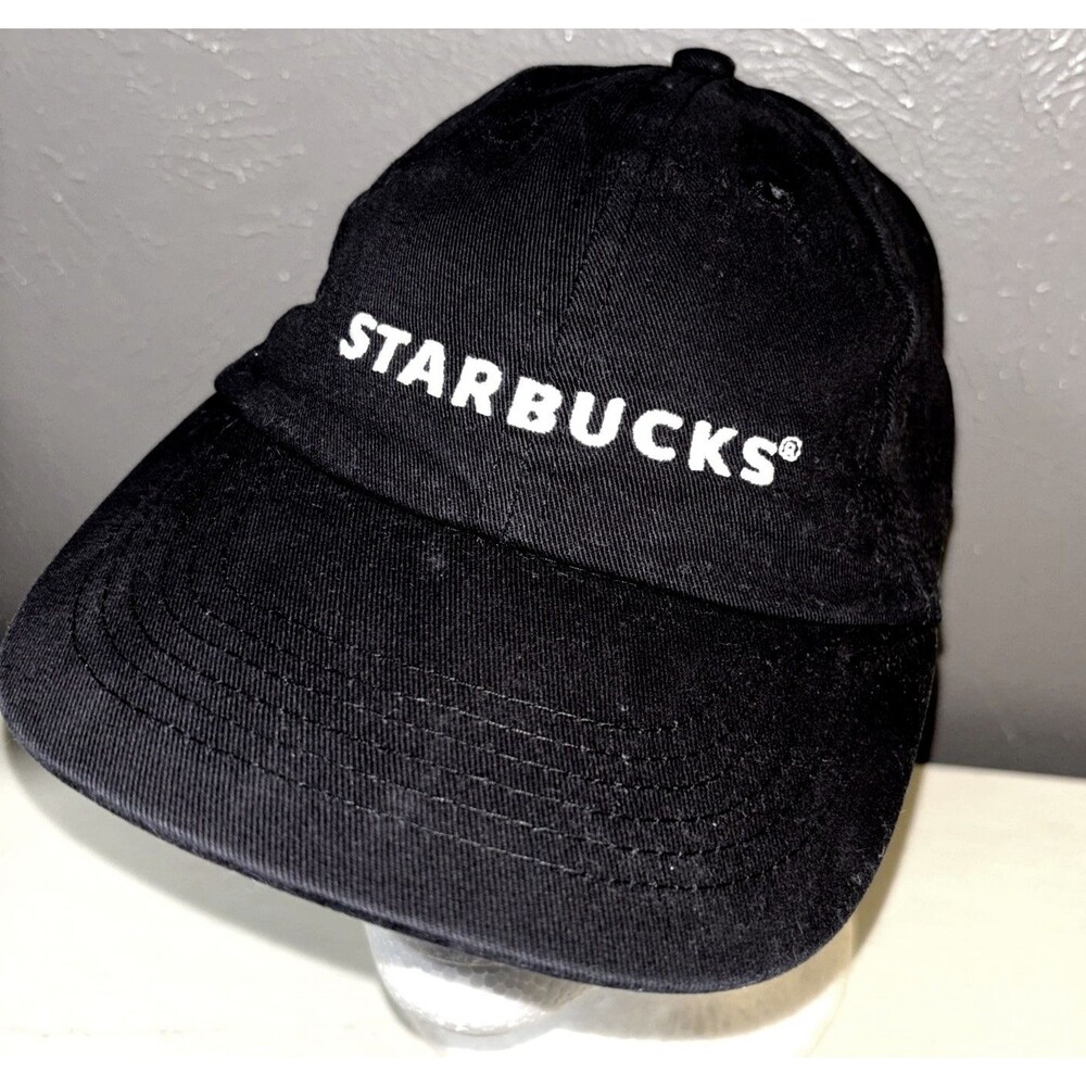 Starbucks Coffee Store Employee Worker Uniform Black One Size Baseball Cap Hat